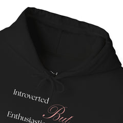 Low-Key Vibes, High-Key Snacks – The Introverted But Enthusiastic About Snacks Hoodie