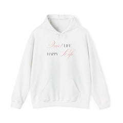 Less Noise, More Joy – The Quiet Life Happy Life Hoodie 2